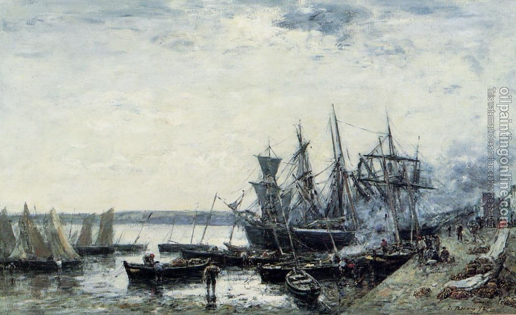 Boudin, Eugene - Camaret, the Port